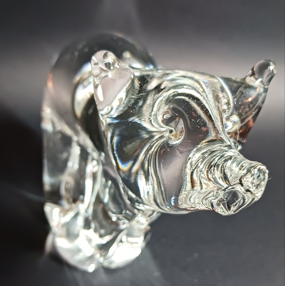 Vintage 4" tall Handblown  Clear Glass Polar Bear figurine statue - Picture 3 of 7